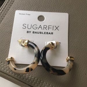 Sugarfix by Baublebar tortoise hoop earrings